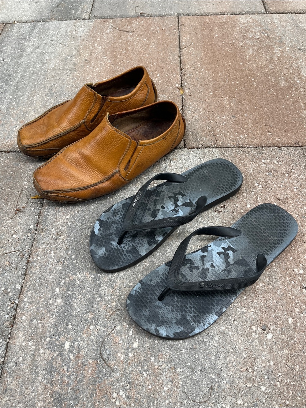 GBX Leather Slip-On Loafers and Sandals Combo
